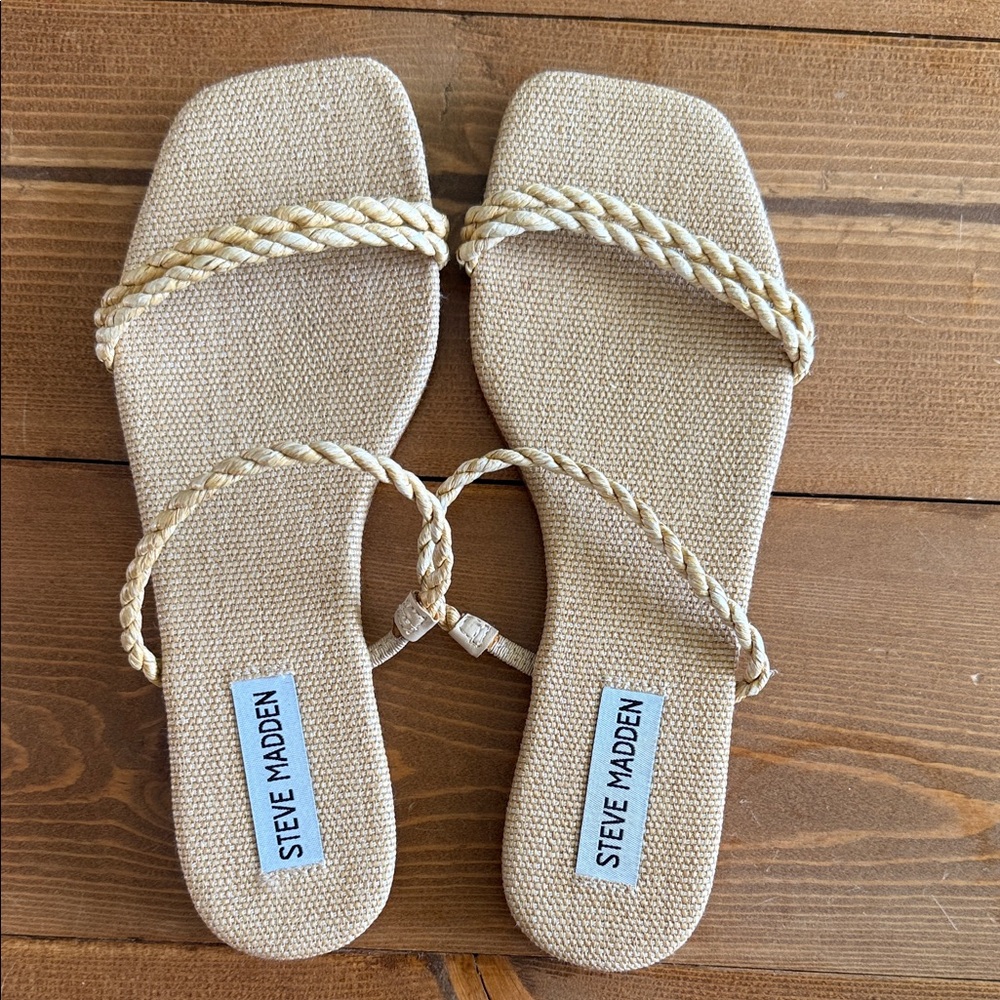 Steve Madden Women's Tan Braided Sandals